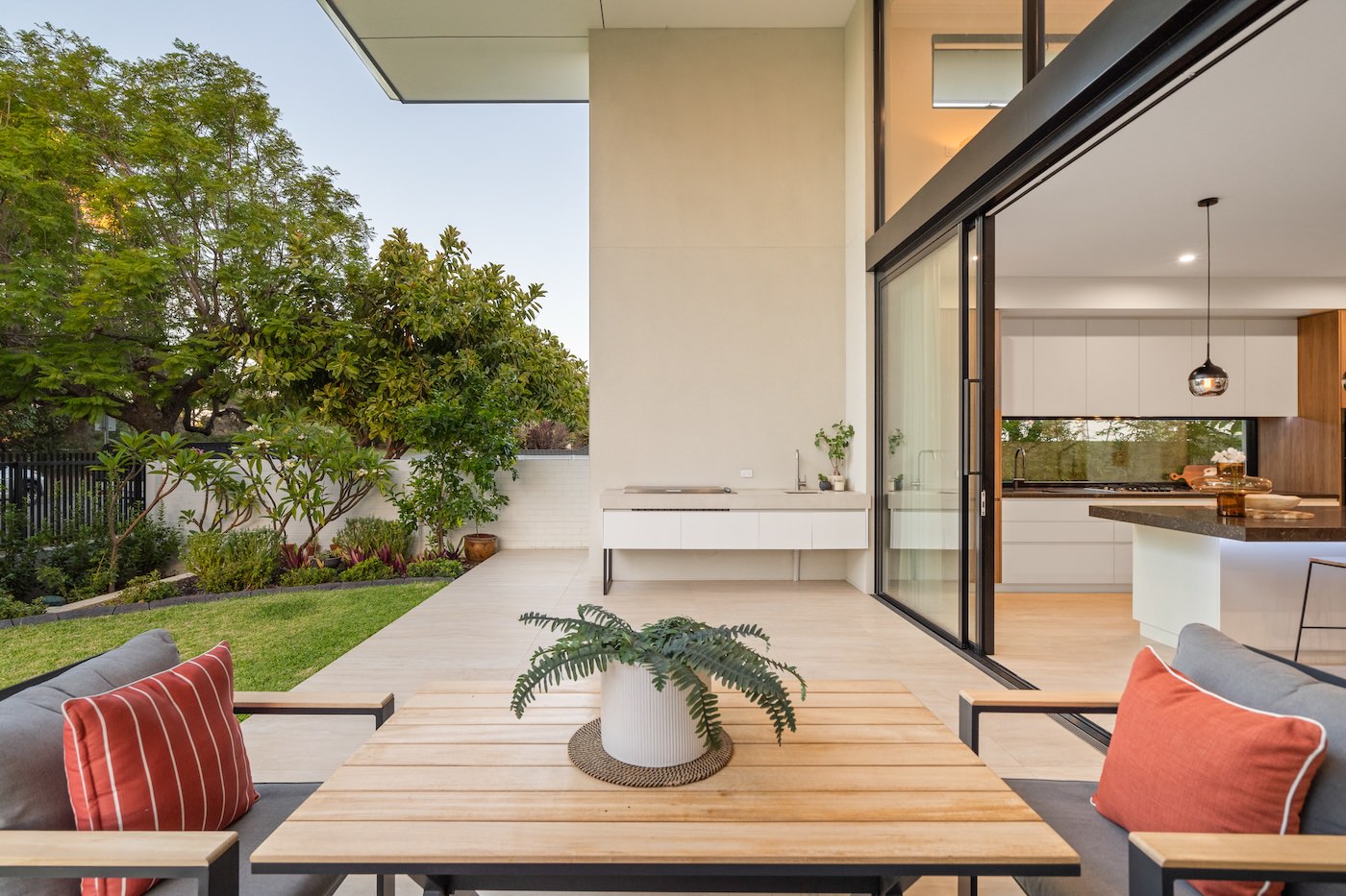 Outdoor living area of a Norde Homes build in Floreat