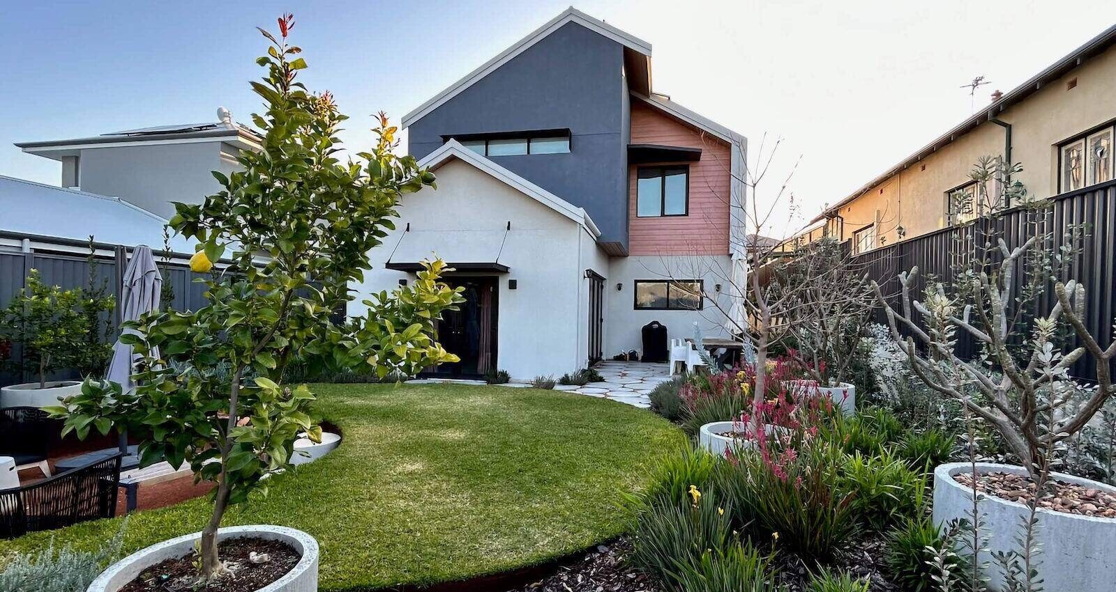 Mt Hawthorn Passiv Haus home by Norde Homes, rear garden view